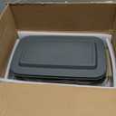 8-Piece Deep Glass Baking Dish Set with Plastic lids,Rectangular Glass Bakeware Set with Lids, Baking Pans for Lasagna, Leftovers, Cooking, Kitchen, Freezer-to-Oven and Dishwasher, Gray