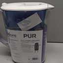 PUR 7-Cup Water Filter Pitcher, Cleaner, Great-Tasting Water, Dishwasher Safe, Powerful, Faster Filtration, LockFit Cap Design - White