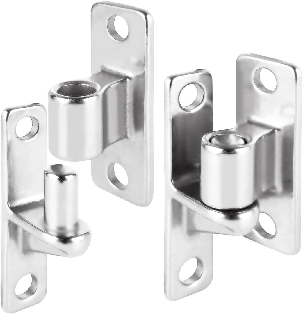 4 PCS 304 Stainless Steel Heavy Duty Gate Hinges with 5/8'' Pin for Wooden Fences & Gates
