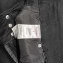 roswear Women's High Waisted Stretchy Wide Leg Jeans Cuffed Baggy Jeans Loose Denim Pants Black L