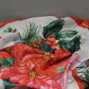 Christmas Holly Tablecloths Round Tablecloth Fitted Elastic Table Cover Washable for Kitchen Dining Picnic Party Fit T able 40-44