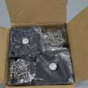 HDAJY 8-Pack 2 Inch Furniture Legs, Stainless Steel Legs for Furniture+32pcs Screws, Black