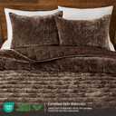 WDCOZY Cloud Soft Queen Size Quilt, Chocolate Brown Chenille Velvet Modern Lightweight Bedspread, Farmhouse Rustic Coverlet, Thin Bedding Comforter for All Season, 90x90 inches