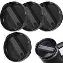 4 Pack Tumbler Lid Replacement for 40 oz Stanley Cup, Spill Proof Clear Replacement Lids Fit for Stanley Travel Tumbler, Reusable Accessorie Cover Black