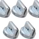 5x New 5304502763 Gas Cooktop Knobs Compatible for Frigidaire FGGF3035RFC, FGGF3035RFA, FGGF3045RFB, FGGF3045RFC, FGGF3035RFD, FGGF3045RFD Replacement Knobs for Easy and Efficient Cooking