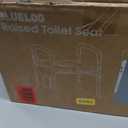 Toilet Seat Risers for Seniors, 6 Width & 7 Height Adjustable Raised Toilet Seat with Handles, Elevated Toilet Seat for Elderly, Handicap, Heavy Duty 400lbs Build, Fit Any Toilet, Grey