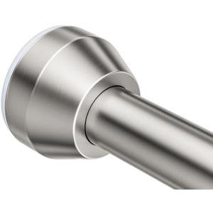 TEECK Shower Curtain Rod, 32-79 inch Adjustable Tension Spring, 1 Inch Shower Curtain Rod Tension, Premium Stainless Steel, Anti-Slip, No Drilling, No Rust, for Bathroom, Nickel