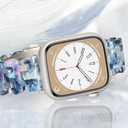 Lightweight Resin Band For Apple Watch Series 11 10 9 8 7 6 5 4 3 2 1 SE 3 2 Ultra 3 2, Fashion Adjustable Replacement Strap for iWatch Bands 38mm 40mm 41mm 42mm 44mm 45mm 46mm 49mm for Women Men