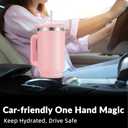 WETOWETO 40oz Tumbler with Handle and Lid | 100% Leakproof Insulated Stainless Steel Travel Mug | Keeps Cold 34Hrs/Hot 10Hrs | Dishwasher Safe, Fits Car Cup Holder (Rose Quartz Color)