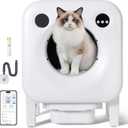 Garvee Self-Cleaning Cat Litter Box, Large Capacity ABS Automatic Litter Box for Cats with App Control