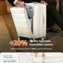 ISLAND ELEPHANT 20IN Expandable Carry On Luggage-Milky White
