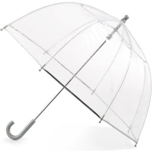 totes Kids Clear Bubble Umbrella with Dome Canopy, Lightweight Design, Wind and Rain Protection Umbrella, Clear, Kids - 38" Canopy