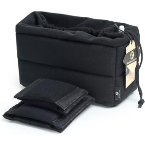 Koolertron Shockproof Camera Photo Bag for SLR TLR Camera Insert Partition Padded Case,Can be Put Directly Into the SLR Camera Bag With Freely Adjustable Compartment (Black)