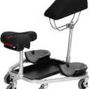Kneeling/Sitting Creeper With Chest Support & Rolling Knee Pads 3" Casters | 300-Pound Capacity,Equipped With A Tool Tray For Tiles, Parquet, Cleaning Or Other Floor Work Featuring 3" Casters And Brake