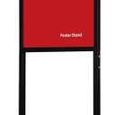 DISPLAYSWORKER Sign holder floor stand, heavy Duty Pedestal poster banner stand for display,2228 inch slide-in double sided poster sign holder floor standing for board Display (Black, 2228)