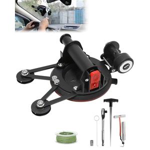 Krysolad Upgrade Auto Windshield Glass Removal Tool Kit, Dual-Cutting, Auto Glass Cut Out Tool with Locking Function, with Threader, Coil and Windshield Cutter for Cars and Trucks