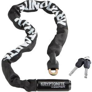 Kryptonite Keeper 785 Bike Chain Lock, 2.8 Feet Long Heavy Duty Anti-Theft Bicycle Chain Lock with Keys for Bike, Motorcycle, Scooter, Bicycle, Door, Gate, Fence