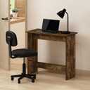 Furinno Simplistic 31-Inch Rustic Brown Computer Desk, Small Office Desk, Rectangular Home Office Desk with Drawers, Gaming Desk for Home Office, Bedroom, Study Room, Amber Pine, 31.3" x 15.4"