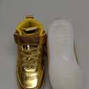 Kids Light up Shoes Led Shoes for Boys Girls USB Charging Flashing Trainers High Top Sneakers (3.5 Big Kid, Gold)