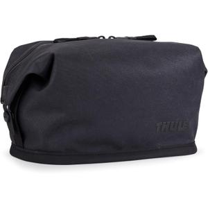 Thule Aion Toiletry Bag - Water-resistant bag for toiletries, makeup & shaving essentials - Removable liquids bag included - Easy to clean - Snap loop for easy hang - Waxed, PFC-free fabric (One Size, Black)