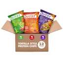 Quest Nutrition Tortilla Style Protein Chips Variety Pack, Chili Lime, Nacho Cheese, Loaded Taco, Low Carb, High Protein, Gluten Free, 1.1 oz (Pack of 12)