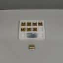 Khtumeware 8 Pack 1 inch Champagne Bronze Cabinet Knobs Zinc Satin Brass Square Drawer Pulls for Dresser Drawers