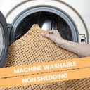 Waffle Bath Mat 17"x24", Absorbent Non Slip Bath Rug, Machine Washable, Boho Bathroom Rugs with Tassel, Rubber Backed, Soft Bath Mat for Shower Floor & Bathroom Decor (Brown)