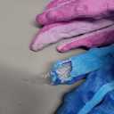 HGB Squeaky Dog Toys - Octopus No Stuffing Crinkle Plush Large Dog Toys to Keep Them Busy, Interactive Puppy Teething Chewing Pet Supplies for Chewer, Small, Medium, Large Breeds, 2 Pack (Octopus Purple & Blue)