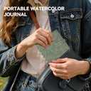 Lightwish Square Watercolor Sketchbook,100% Cotton,300gsm/140lb,Acid-Free,Hot Press Watecolor Paper Journal for Artists Adults Students,20 Sheets,8.27 * 8.27 Inches