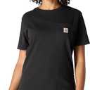 Carhartt Women's Iconic WK87 Pocket T-Shirt (Black, S)
