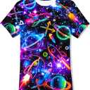 Kids Funny Graphic Polyester Colorful T Shirt for Boys Girls Size 12