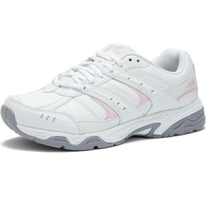 Avia Verge Women's Sneakers - Tennis, Court, Cross Training, or Pickleball Shoes for Women, Classic Black or Walking White Sneakers with Arch Support, Wide Width or Medium (Bright White/Avia Pink/Silver/Steel Grey) Size 9