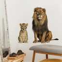 Lion Animal Wall Stickers Removable Wall Decals Peel and Stick Wall Art Decorations Home Decor for Nursery Baby Bedroom Living Room Playing Room