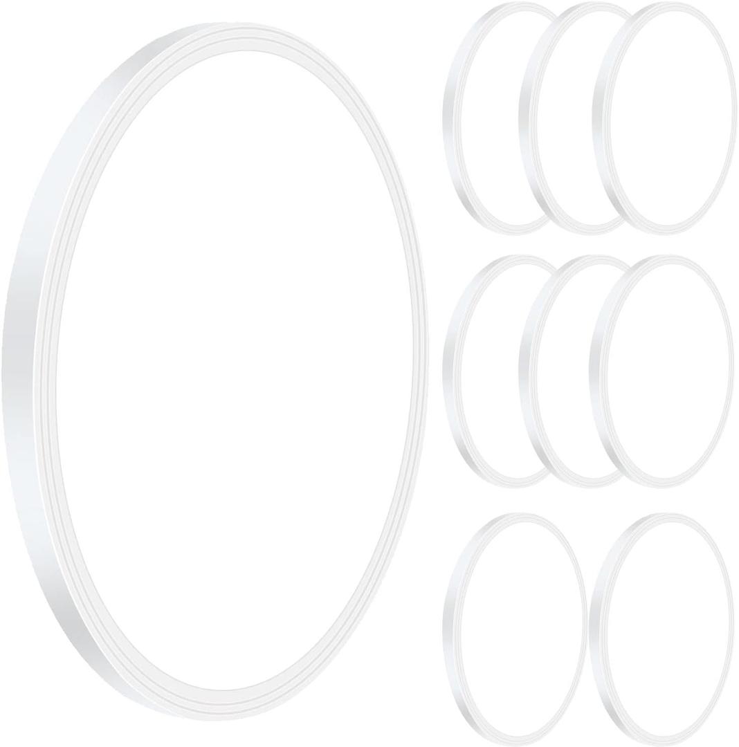 2800LM Flush Mount LED Ceiling Lights, 9 Inch Black Slim Round Flat Ceiling Light Fixture, Day White 6000K, 120V Surface Mount, 250W Equivalent (White-8Pack)