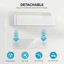 Nieifi Adhesive Wall Shelf, Shower Shelves, Shower Organizer for Bathroom Organization (A-Clear, 2 pieces)