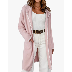 Dokotoo Womens Casual Long Cardigan Sweaters 2025 Winter Coats Fall Jacket Knit Coatigan Outwear with Pockets. Size M