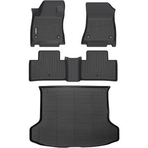 GINOWY-Floor Mats & Cargo Liner for Infiniti QX50 2019-2025 & 2022-2025 Infiniti QX55, All Weather Car Floor Mat Rubber Liners Cargo Trunk Mat for Infiniti QX50 Accessories