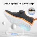 Kids Sneakers for Boys Girls Athletic Running Walking Shoes Lightweight Sports Tennis Shoes Adjustable Strap Sneaker for Little Kid Big Kid Gym School (5 Toddler, Grey-3)
