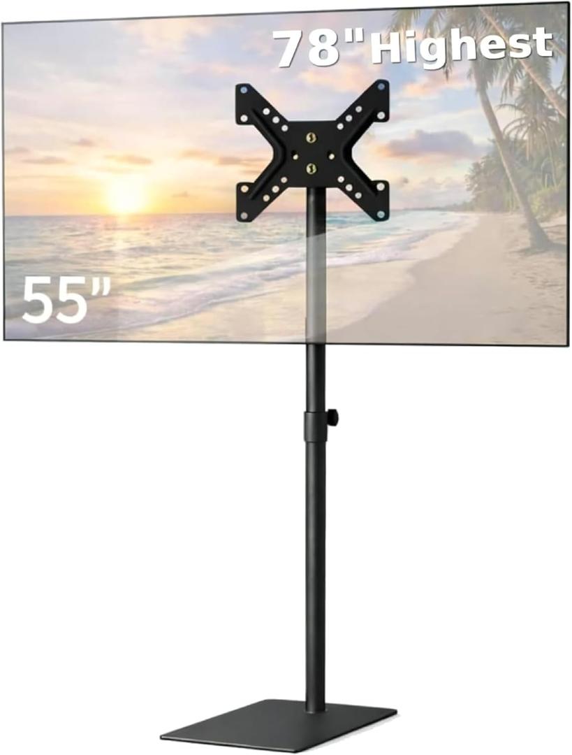 Japard Extra Tall TV Monitor Floor Stand 19-55 inch VESA 75x75 200x200 Max
LCD LED Panel Loadable 33 lbs, 360 Degree Rotating 6 Height Adjustable 49-78 inch Upgraded Cable Management