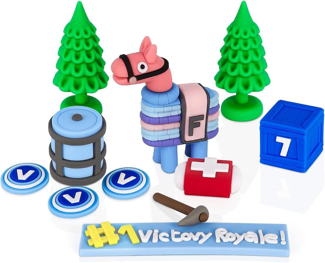 Video Game Cake Toppers - 11 Piece Set for Themed Birthdays - Enhanced Party Decorations