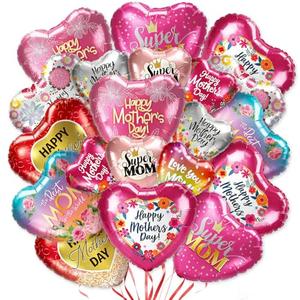 ZHAORAY 30Pcs Happy Mother's Day Balloons Set, 18'' 18pcs and 10'' 12pcs, Mom Balloons, Aluminum Foil Balloons for Mother's Day Decorations, Party Supplies and Grandmother's Birthday