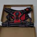 PHOEPET No Pull Dog Harness Medium Reflective Front Clip Vest with Handle,Adjustable 2 Metal Rings 3 Buckles[Easy to Put on & Take Off](M, Red)