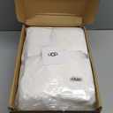 UGG Euphoria Faux Fur Throw Blanket, Warm Fluffy for Couch or Bed, Luxury Bedroom Decor, Blankets, Machine Washable, 50-inch x 70-inch, White Snow