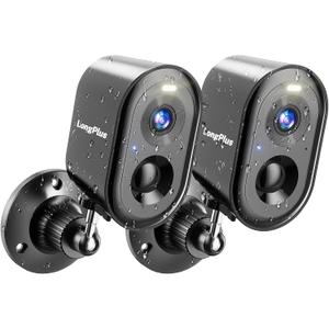 LongPlus Vicohome Security Cameras Wireless: Wireless Camera for Home Security, 2K Battery Powered WiFi Cameras Outdoor with AI Motion Detection, 2-Way Talk, Cloud/SD Storage, 2Pack
