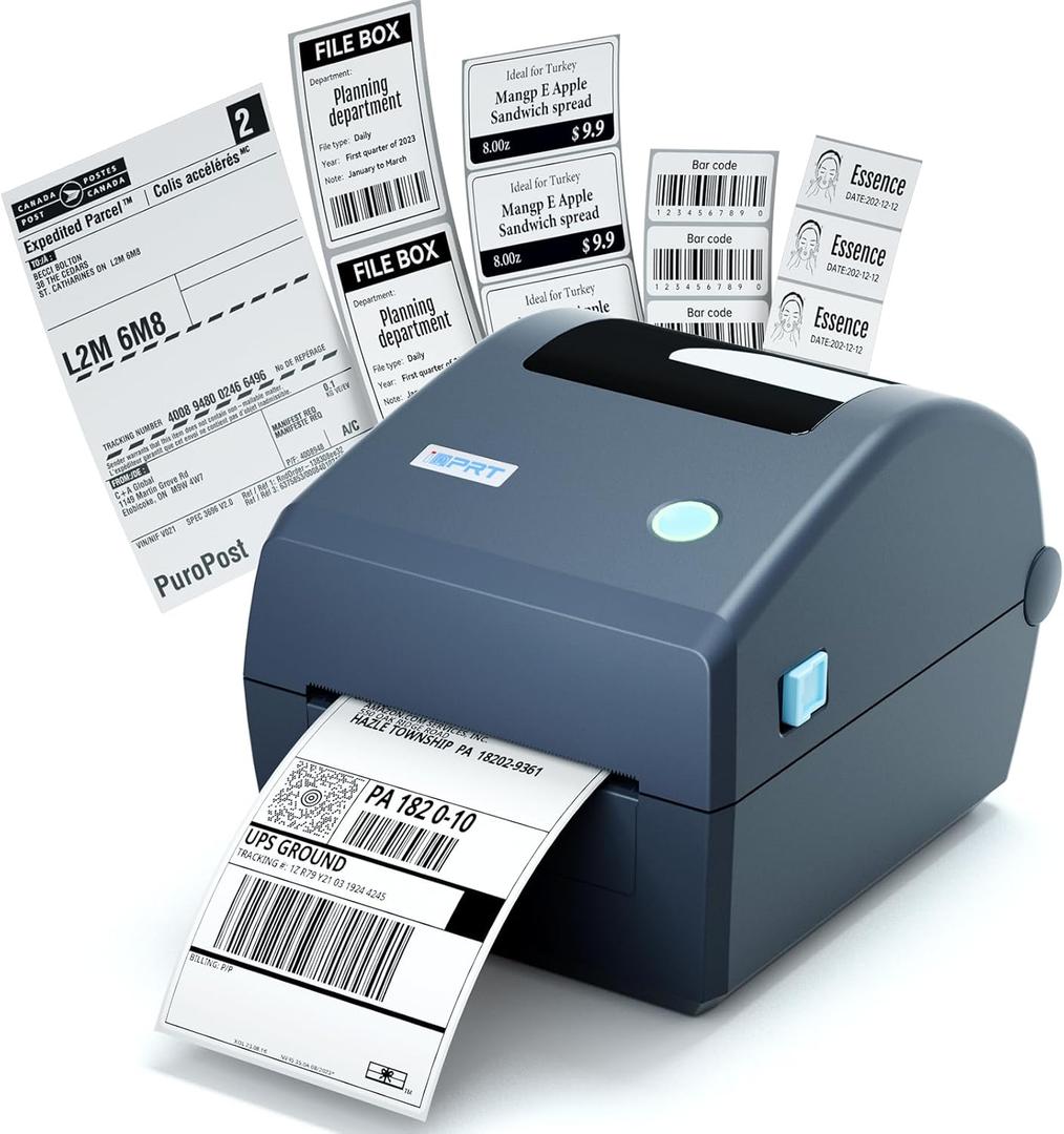 iDPRT Industrial High-Speed Thermal Printer - 6IPS, 203 DPI, for Large Warehouses & Logistics, USB/Ethernet, Supports 4.25" Wide Labels, Perfect for Barcode Shipping & Receipts