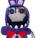 Plush Toy Withered Purple Bunny Fan Made Teddy Bear Bonnie Plush, Game Toy Gift Animal plushie, 11in