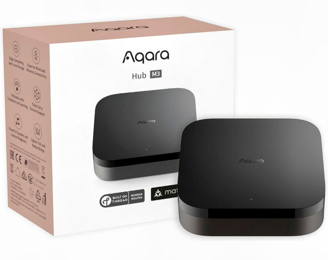 Aqara Smart Home Hub M3 for Advanced Automation, Matter Controller, Thread Border Router, Features Zigbee, Bluetooth, Wi-Fi, PoE, IR, Supports Alexa, Apple HomeKit, SmartThings, Home Assistant, IFTTT