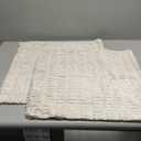 MIULEE Pack of 2 Corduroy Decorative Throw Pillow Covers 20x20 Inch Soft Boho Striped Pillow Covers Modern Farmhouse Home Decor for Sofa Living Room Couch Bed Cream White