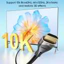 10K 8K HDMI Cable 3FT 10-Pack, 48Gbps Ultra High Speed HDMI 2.1 Cable 8K@60Hz, 4K@120Hz Nylon Braided HDMI Cord, eARC, HDR10, HDCP 2.2&2.3 for PS5, Monitor, HDTV, Laptop, PC, Blu-ray