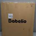 Babelio Baby Gate for Stairs, Kitchen & Doorways, 26-43" W 28" H No Bottom Bar| Easy Installation| One-Handed Operation| Auto-Close| Hardware Mount (Drill Needed) Safety Dog/Pet Gate Indoor (White)